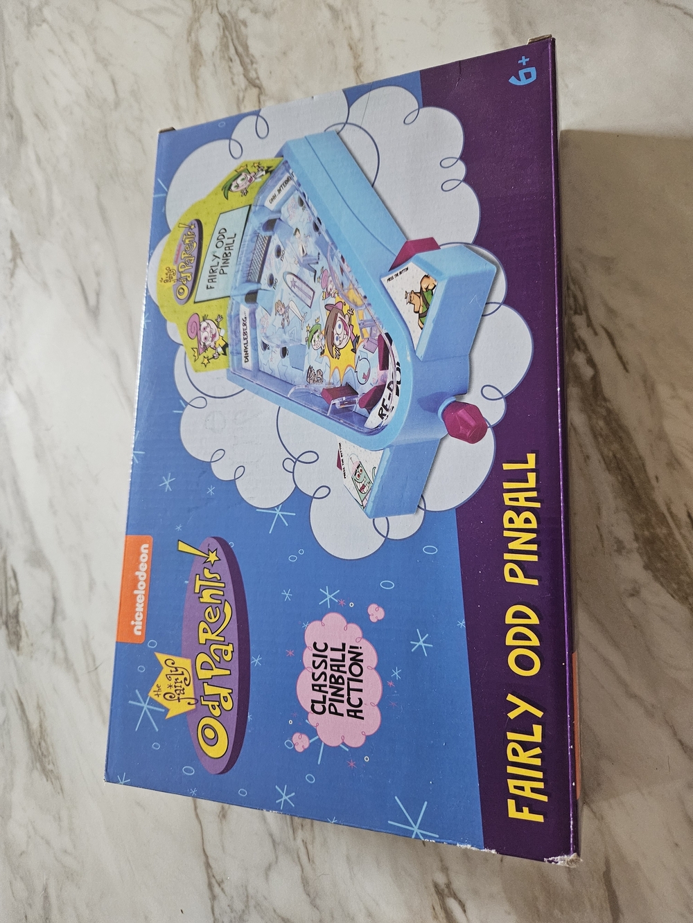 Nickelodeon Fairly OddParents Light Blue and Purple Pinball Game